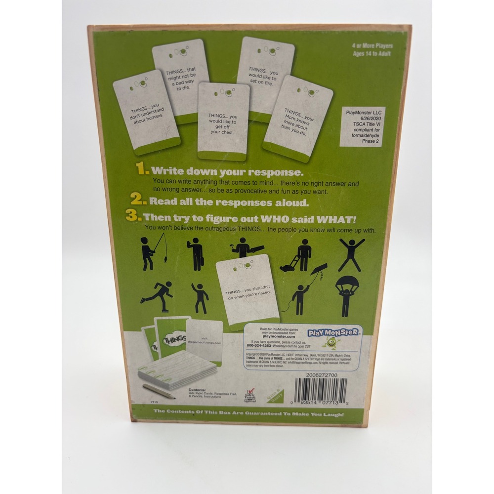 The Game of Things PlayMonster Party Game 2020 Wood Box Humor Card Game - Picture 2 of 7